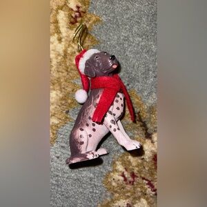 NWOT Christmas Tree Dog Ornament with Red Scarf and Santa Hat